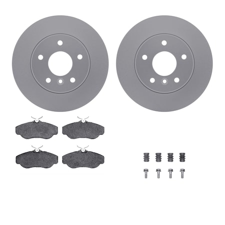 4312-11003, Geospec Rotors With 3000 Series Ceramic Brake Pads Includes Hardware,  Silver